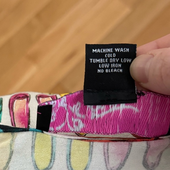 Peck & Peck Shoe Novelty Print 3/4 Sleeve Blouse All Over Print XL Viscose Blend - Picture 8 of 9